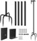 FaloStwer Vogelhausstange Vogelhaus Ständer, 200cm Verstellbar Vogelhausständer Vogelfutterstation Pole Kit, Stützstange Universalständer Set für den Außenbereich Vogelhaus Vogelfutterspender (A)