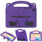 MoKo Kids Case for Samsung Galaxy Tab S6 Lite 10.4 Inch 2024/2022/2020 (Model: SM-P620/P625/P613/P619/P610/P615/P617), EVA Foam Kids-Friendly Carrying Case with Hand-Grip & Stand & Pen Holder, Purple