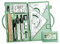 YOGOTEU Geometrie-Set mit Schwenkarm, Winkelmesser, Teiler-Set, Quadrate, Zeichnungswinkel, Zirkel und Winkelmesser, 18-teiliges Set, Mathematik-Kompass und Winkelmesser, Geometrie-Werkzeug-Set,
