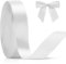 KINGLAKE 22m Satinband Geschenkband Weiß - 20mm Schleifenband, Seidenbänder, Geschenkbänder Stoffband, Seidenband, Ribbon Band, Dekobänder für Schleifen, Hochzeit, Weihnachten, Basteln