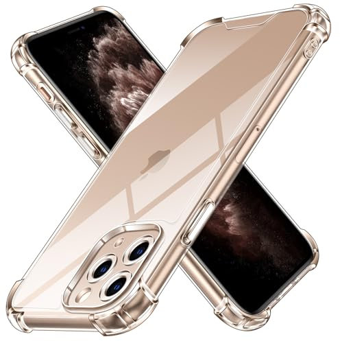iVoler Anti Ingiallimento Chiaro Cover Case per iPhone 11 Pro Max 6.5 Pollici, [Antiurto di Grado Militare] Custodia Sottile Trasparente per Assorbimento degli Urti con Paraurti in TPU Morbido