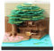 Starnearby 3D-Notizblock, 3D Kalender Abreißen 2025, 2025 Tischkalender-Notizblock mit Licht, Kreative Magic Baum Haftnotizen, Papierskulptur Desktop Ornament (Grün Baum mit Licht)