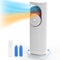 Rebongki Air Conditioner, Portable Air Cooler, Fan Heater and Cooler, Cooling Fan with Air Humidifier, 4L Water Tank, 3 Wind Speeds, 2 Ice Packs Evaporative Air Cooler for Bedroom, Home (01)