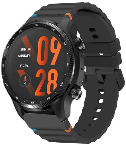 Lamshaw Compatible con TicWatch Atlas Pulsera, 20 mm, 22 mm, 24 mm, nuevo hilo trenzado de silicona, correa de repuesto ajustable, compatible con TicWatch Atlas, Pro 5 enduro, Pro 5, 24mm, Silicona,