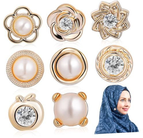 NUOBESTY 8stücke Magnetverschluss Hijab-sicherheitsnadeln Für Kleidung Schal Strickjackenknopf Ohne Nähen Magnetnadeln Für Hijab Und Andere Kleidungsstücke