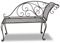 ULUYYUC Balkon Sitzbank Bierbank Bierzeltgarnitur Klein Picknickbank - Garten-Chaiselongue 128 cm Stahl Antik Braun für Innenhof Garten Parks Terrasse