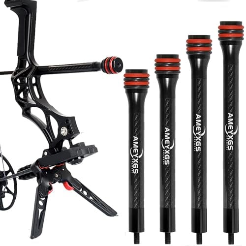 ZSHJGJR Bogen Stabilisator für Compoundbogen 6 8 10 12 Zoll Kohlefaser Stabilisator für Compound Recurve bögen Jagd Bogenschieß zubehör