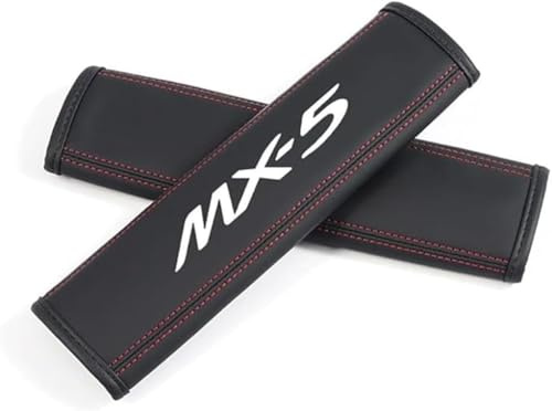 dzggs 2 Stück Gurtpolster Auto für Mazda MX-5 Miata NA NB NC ND, Weich Bequem rutschfest Atmungsaktiv Autogurt Polster Gurtschoner Interieur Zubehör