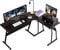 DOSDIOS L Shaped Desk, Computer Desk with Monitor Stand, Home office Corner Desk for Writing, Morden Table