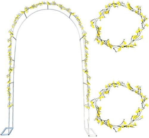 astylishome Yellow Artificial Flower Faux Floral - Fake Vine Garland Plants Arts for Ceremony Home Wedding 6004