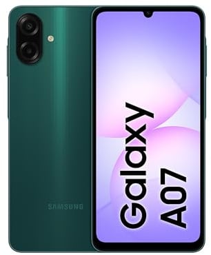 Samsung Galaxy A07 LTE, Smartphone Android, 128 Go de Stockage, 4 Go de RAM, Vert, 6 mises à Niveau du système d'exploitation, Grand écran, processeur 6 nm (Version Émirats Arabes Unis)