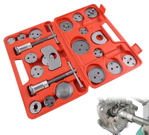 Kit d'outils universel pour réinitialisation d'étriers de frein Kit de réinitialisation de pistons avec boîtier pour remplacement de plaquettes de frein à disque Outil de démontage de plaquettes de