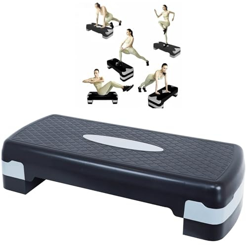 Steppbrett Fitness Aerobic Stepper Höhenverstellbar Step Bench Mit Stufen. Rutschfestes Trainingsgerät Für Büro Und Zuhause. Trainingsgeräte Für Zuhause