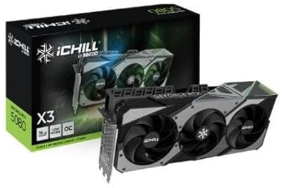 INNO3D NVIDIA GeForce RTX 5080 iCHILL X3 V2 16GB GDDR7 Gaming Graphics Card (Triple Fan, 3.5 Slot, Reflex 2 RTX AI DLSS4)