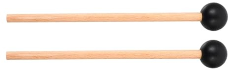 Hemobllo 1 Paar Marimba Schlägel Holzgriff 18,5cm Glockenspielstäbe Percussion Zubehör für Xylophon und Pauken