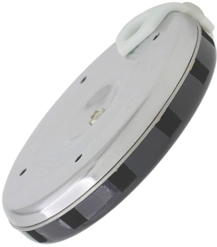 ABOOFAN 13 loch 13 ton Stimmgerät aus Abs und Eisen mit Mundblasdesign Einfache Tonhöhenabstimmung Rundes Stimmgerät für Musiker Silberfarben und Stilvoll