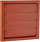 Blauberg Terracotta Gravity Grille 150 mm - 6 inch External Ducting Air Vent with Round Spigot and Non-Return Gravity Shutters for Kitchen Ceiling Extractor Fans Bathroom Ventilation Duct Fan Cover