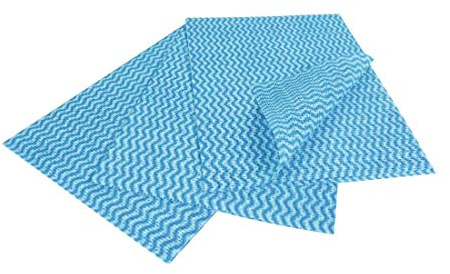EcoTech EWF25B Envirowipe Compostable Folded Cloth, Blue (pack of 25) | Eco-friendly cleaning cloths break down naturally after use, providing a commercial kitchen solution that reduces waste.