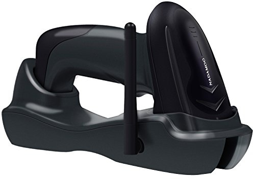 NADAMOO 1D 433Mhz Wireless Barcode Scanner with Charging Base Cordless Laser USB Barcode Reader 10000 Bar Code Off-line storage for Computer