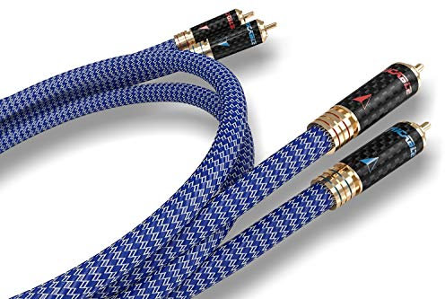Ricable VR1 INVICTUS 2 x 1 mt - Cavo High-End Audio Stereo RCA di segnale con Noise Reduction