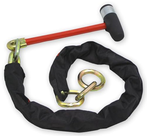 DoubleLock 090-050 Loop Chain Lock 130 cm SCM, Black/red