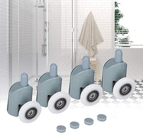 Replacement Shower Sliding Glass Door Bottom Runners Rollers Pulleys Wheel Sliding Door Shower Curtain Roller(Single Wheel)
