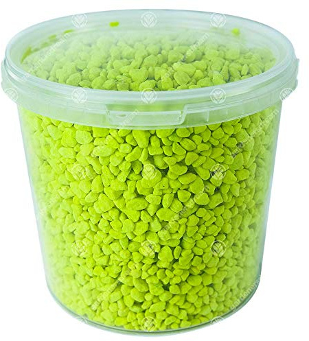 GardenersDream Fluorescent Aquatic Gravel - Premium Aquarium Fish Tank Stones (2.5L, Yellow)