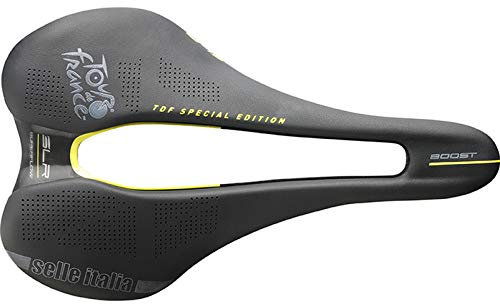 Selle Italia SLR Boost TI 316 Superflow Tour de France - Sella Bicicletta da Strada, Edizione Tour de France, Foro Anatomico Superflow, Telaio in TI 316 - Taglia S3, Tour de France Edition