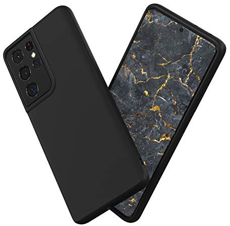 RhinoShield Case kompatibel mit [Samsung Galaxy S21 Ultra] | SolidSuit - Stoßdämpfende & schlanke Schutzhülle mit Premium Finish - 3.5 Meter Fallschutz - Klassik Schwarz