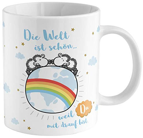 Sheepworld Zaubertasse mit Motiv Welt | Motiv-Wechsel-Tasse, Porzellan, 35 cl, Tasse mit Spruch, Geschenkbox | Geschenk lustig, Überraschung | 47060