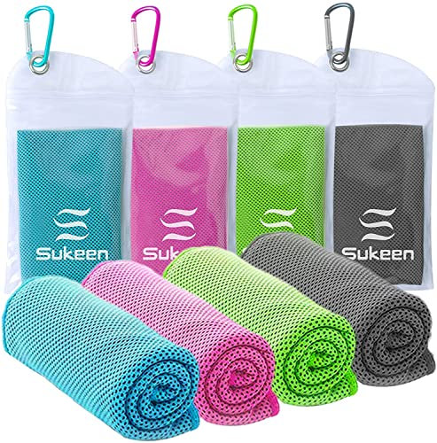 Kühltuch Set, kühlendes Handtuch Kühltücher Hals, Handtuch kühlend, Cooling Towel, Kühltücher Sport, Kühlendes Tuch, Eishandtücher für Wandern, Laufen, Tennis, Reisen,