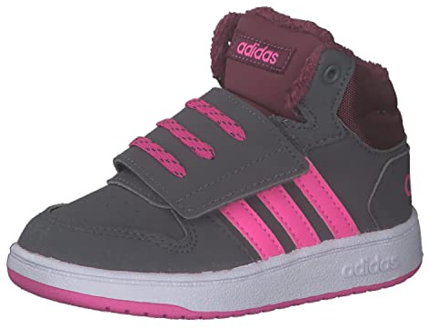 Adidas Baby-Jungen Hoops Mid 2.0 Basketballschuh, Grey/Screaming Pink/Core Black, 22 EU