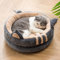 Michorinee Hundebett Katzenbett Haustier Kissen Waschbar Flauschig für Große Hunde und Katzen Kitten Bett Grau Rund Modern Warm Winter Plüsch Hundesofa Katzenkissen (50cm)