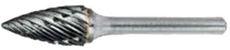 Dormer P7139.6X6.0 Serie P713 Hartmetall-Frässtift, spitzer Baum, hell, 12,70 mm x 70 mm
