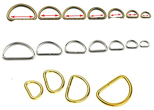 20pcs 100pcs Metall nicht geschweißter D-Ring verstellbare Schnalle für Rucksäcke Riemen Schuhe Taschen Katze Hundehalsband Schnallen DIY Zubehör-1000PCS Gold,20mm