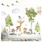 Grandora Waldtiere Wandtattoo für Kinderzimmer Babyzimmer Wandsticker Fuchs REH Baum Wandaufkleber Wanddeko Wandbild M - 80 x 55 cm (BxH) DL771