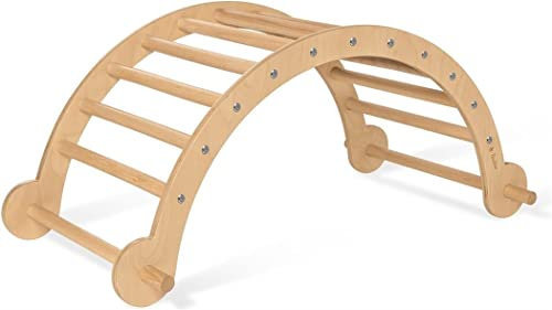 PINOLINO Kari Kletterbogen & Wippe, 2-in-1 Kinder Spielgerät, sicher & stabil, Für Kinder ab 2 Jahren, 104x60x46 cm, Belastbar bis 50kg