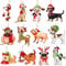 36 Pieces Christmas Ornaments - Wooden Puppy Tree Hanging Decorations, 12 Styles Cute Dog Lover Gifts for Home Holiday Party (Cute Dogs)