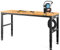VEVOR Höhenverstellbare Werkbank 155x51x72-97cm Spanntisch,900 kg Arbeitstisch,Werkzeugbank Kaltgewalzter,Multifunktionswerktisch Lager & Büro,72 Lx25 Wx38.3 H Garage Table 2000LB,Schwarz & Holz