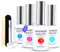 Lavender Violets Acrylic Dipping Powder System Essentials Kit 15ml Big Bottles Liquid Glue Set Steps 1-4 Base Coat Activator Top Brush Saver No Need Cure Manicure J775