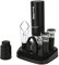 Cork & Vine Rechargeable 7-Piece Wine Set | Electric Wine Opener, Charging Base | Smart Wine Stopper, Wine Aerator, Wine Foil Cutter, Rechargeable Corkscrew, 2 Wine Stoppers Vacuum | Kitchen Gadgets
