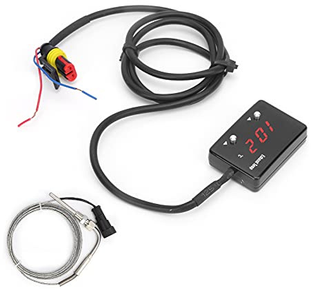 abgastemperaturanzeige,lambda anzeige,Auspuffanlage Modifikation Auto Abgastemperaturanzeige Meter Rote LED Digitalanzeige Universal für 12V Fahrzeug