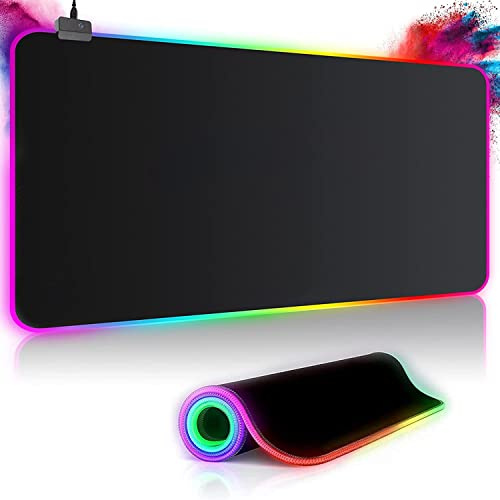 Buystarget Gaming Mouse Mat Pad RGB Mousemat Colour Changing LED Light Glow PC Laptop UK