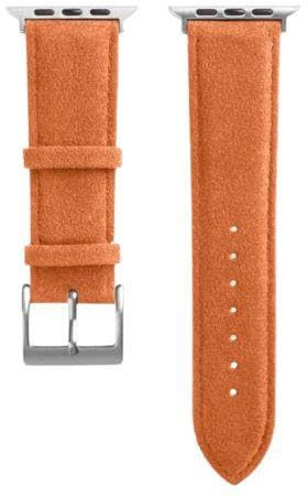 Alcantara-Armband mit Dornschließe - Passend für Apple Watch 42/44/45mm & Ultra - Orange