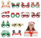YoniYa 12 Stück Weihnachtsbrille Weihnachtsparty Brillenrahmen Weihnachtsgläser Weihnachtsschmuck Brillen Party Weihnachtsbrilllen Weihnachts Kostüm Deko für Weihnachts Feiertagspartys