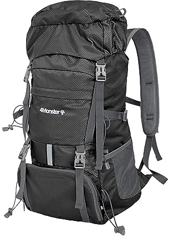 4Monster 32L Faltbarer Rucksack Wasserabweisned, Leichter Wanderrucksack Super Kompakt, Unisex Reiserucksack für Wandern Radfahren Camping Reisen Sport Klettern