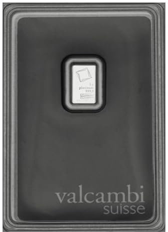 Platinbarren 1 Gramm Valcambi 999.5 Platin im Blister World of Coins