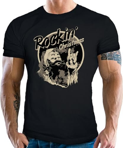 T-Shirt für Motorrradfahrer und Rock Fans: Rocking Xmas