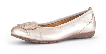 Gabor Damen Klassische Ballerinas, Frauen Flats,Ballerina-Schuhe,Ballet-Flats,flach,Ausgehschuhe,Abendschuhe,Slip-ons,Pumps,Puder,43 EU / 9 UK