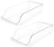 heavenlife Lot de 2 Distributeur Canette Frigo, Boîtes de Rangement Réglables pour Réfrigérateur Rangement Canette Frigo Transparent, Organisateur Frigo pour Boissons Extensible,Bière,Soda